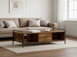 Coffee Table Smoked Oak 99.5 x 49 x 41 cm Engineered Wood 8013586