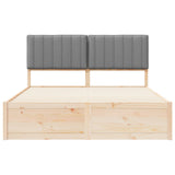Bed Frame with Upholstered Headboard Light Grey 150 x 200 cm 3398224