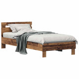 Bed Frame Old Wood 98.5 x 200 cm Engineered Wood 8003733