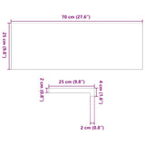 Window Sills 2 pcs Untreated 70x25x2 cm Solid Wood Oak 4009101