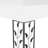 Gazebo with Double Roof&LED String Lights 3x4 m White 3070298