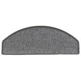 Stair Mats 15 pcs 65x24x4 cm Dark Grey Half Round Large 133885