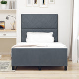 ZNTS Bed Frame Dark Grey 120x200 cm Velvet 3345000