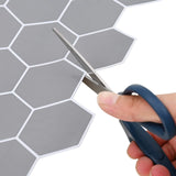 Hexagon Tile 20 pcs Grey 30 x 30 cm Polyurethane and PET 42046229