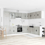 14 Piece Kitchen Cabinet Set Porto Grey Sonoma Engineered Wood 3314997