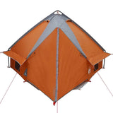 Teepee Tent 4-Person Grey and Orange 388 x 320 x 169 cm 42004076