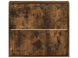 Wall-Mounted Shoe Cabinet HAARLEM 71 x 17 x 86 cm Smoked Oak 896860