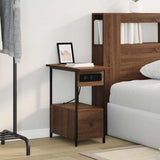 Bedside Cabinet Brown Oak 60 x 30 x 61 cm Engineered Wood 859599