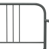 Pull-out Sofa Bed Frame without Mattress Grey Metal 90x200 cm 324754