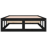 Bed Frame without Mattress Black 90x200 cm Solid Wood 820785