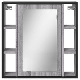 Bathroom Mirror Cabinet Grey Sonoma 60x16x60 cm Engineered Wood 842429