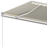 ZNTS Manual Retractable Awning 600x350 cm Cream 3069037