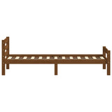 Bed Frame Honey brown Solid pinewood, plywood Single Bed Frame 322076