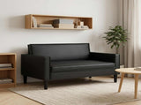 XXL Armchair Black Faux Leather 42043536