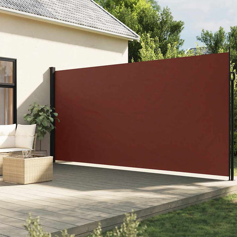 Retractable Side Awning Brown 220x500 cm 4004479
