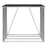 Garden Log Storage Shed Galvanised Steel 163x83x154 cm Anthracite 47091