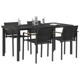 Outdoor Furniture Set 5 pcs Black and Anthracite Textilene 3422888