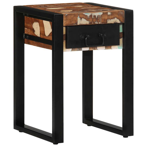 ZNTS Side Table Multicolour 35x35x50 cm Solid Wood Reclaimed 4015944