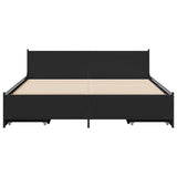 Bed Frame with Drawers without Mattress Black 135x190 cm Double 3279947