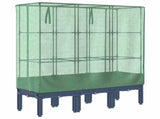 Raised Bed with Greenhouse Cover Rattan Look 120x40x140 cm 4015834