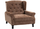 150&deg Reclining Vintage Armchair, with footrest - Brown T3398P378082
