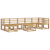 Outdoor Sofa Set 8 pcs White Solid Acacia Wood 3387963
