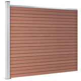 Fence Panel WPC 175x146 cm Brown 148981