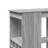 ZNTS Bar Table with Racks Grey Sonoma 90x47.5x103.5 cm Engineered Wood 854342