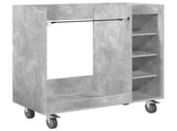 Golf Cabinet with Wheel Plain Concrete Grey 90 x 45 x 98 cm 899466