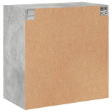 Wall Cabinet with Glass Doors Concrete Grey 68x37x68.5 cm 836493