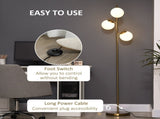 3-Light Tree Floor Lamps for Living Room, Modern Standing Lamp for Bedroom with Globe Lampshade, T3398P343239