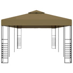 ZNTS Garden Gazebo 6x3x2.7 m Taupe 180 g/m² 312230