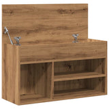 Shoe Bench Artisan Oak 80x30x45 cm Engineered Wood 856757