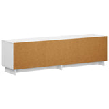 TV Stand 140 x 34.5 x 40 cm High Gloss White Engineered Wood 8011490