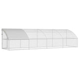 Chicken Cage 4 pcs Silver 800 x 200 x 200 cm Steel and PE 3368324