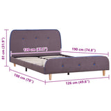 Bed Frame without Mattress Taupe Fabric 120x190 cm Small Double 281117
