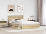 Bed Frame with Drawer Sonoma Oak 120 x 200 cm Engineer Wood 3409864