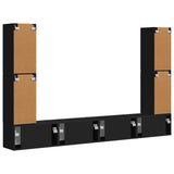 TV Cabinet Set 8 pcs Black Engineered Wood 3409133