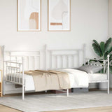 Daybed Frame White 100 x 200 cm Steel 42002675