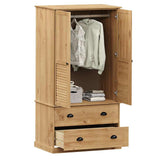 Wardrobe VIGO 90x55x170 cm Solid Wood Pine 353163