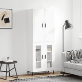 Highboard White 69.5x34x180 cm Engineered Wood 3195747