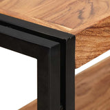 Bookshelf with Doors Brown Solid Acacia Wood and Metal 4104770