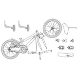 Kids Bike 12 Inches for 2-4 Years Old Black 42009627