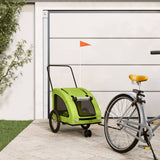 Pet Bike Trailer Green Oxford Fabric and Iron 93990