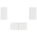 TV Cabinet Set Wall-mounted 2 pcs White Engineered Wood 3408961