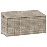 Garden Storage Box Light Grey 110x50x58 cm Poly Rattan 4104073