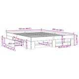 Bed Frame without Mattress Sonoma Oak 160x200 cm Engineered Wood 3295459