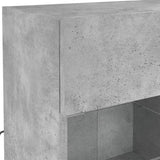 TV Wall Cabinet with LED Lights Concrete Grey 78.5x30x60.5 cm 837102