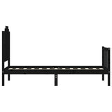 Bed Frame without Mattress Black Small Single Solid Wood Pine 3192260