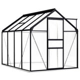 Greenhouse with Base Frame Anthracite Aluminium 4.75 m 48216